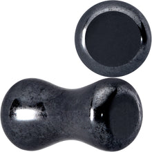 将图片加载到图库查看器,Natural Black Hematite Stone Saddle Plug Set
