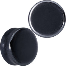 将图片加载到图库查看器,Natural Black Hematite Stone Saddle Plug Set