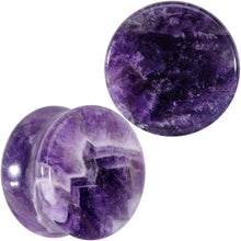 Load image into Gallery viewer, Natural Purple Amethyst Stone Saddle Plug Set
