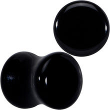 Load image into Gallery viewer, Natural Black Agate Stone Saddle Plug Set