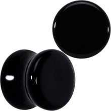 Load image into Gallery viewer, Natural Black Agate Stone Saddle Plug Set