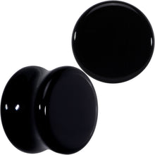 Load image into Gallery viewer, Natural Black Agate Stone Saddle Plug Set