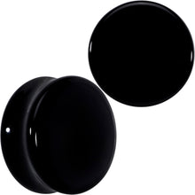 Load image into Gallery viewer, Natural Black Agate Stone Saddle Plug Set