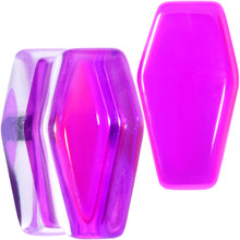 将图片加载到图库查看器,Aurora Purple Cloudy Quartz Stone Coffin Double Flare Plug Set