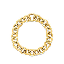 Load image into Gallery viewer, 14k Yellow Gold Round Link Bracelet (11.60 mm)