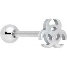 将图片加载到图库查看器,Biohazard Symbol Barbell Tongue Ring