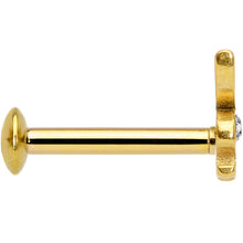 Load image into Gallery viewer, 16G 5/16 Licensed Playboy CZ Gem Gold Tone Internal Thread Labret