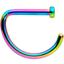 将图片加载到图库查看器,18G 5/16 Rainbow Grade 23 Titanium D Shape Nose Hoop
