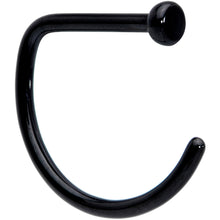 Load image into Gallery viewer, 20G 5/16 Black Implant Grade Titanium D Shape Nose Hoop