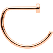 Load image into Gallery viewer, 20G 5/16 Rose Gold Tone Implant Grade Titanium D Shape Nose Hoop