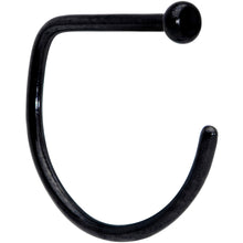 Load image into Gallery viewer, 20G 3/8 Black Implant Grade Titanium D Shape Nose Hoop