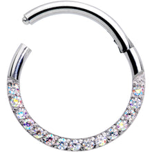 将图片加载到图库查看器,16G 3/8 Aurora Gem Paved Elegance Hinged Segment Ring