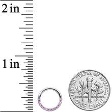 将图片加载到图库查看器,16G 5/16 Pink Gem Paved Elegance Hinged Segment Ring