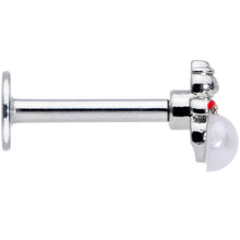 Load image into Gallery viewer, 16G 5/16 Pearlescent Orb Snowman Christmas Labret Monroe Tragus