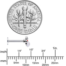 Load image into Gallery viewer, 16G 5/16 Pearlescent Orb Snowman Christmas Labret Monroe Tragus