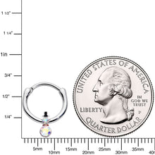 将图片加载到图库查看器,16G 3/8 Aurora Gem Winter Snowman Christmas Hinged Segment Ring