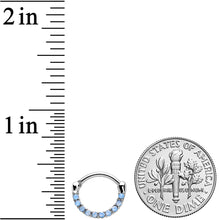 Load image into Gallery viewer, 16G 5/16 Light Blue Gem Paved Cartilage Clicker