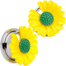 将图片加载到图库查看器,Yellow Daisy Flower Screw Fit Plug Set