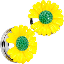 将图片加载到图库查看器,Yellow Daisy Flower Screw Fit Plug Set