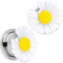 将图片加载到图库查看器,White Daisy Flower Screw Fit Plug Set