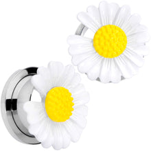 将图片加载到图库查看器,White Daisy Flower Screw Fit Plug Set