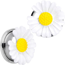 将图片加载到图库查看器,White Daisy Flower Screw Fit Plug Set