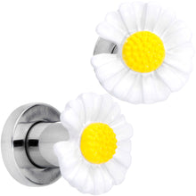 将图片加载到图库查看器,White Daisy Flower Screw Fit Plug Set