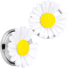 将图片加载到图库查看器,White Daisy Flower Screw Fit Plug Set