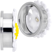 将图片加载到图库查看器,White Daisy Flower Screw Fit Plug Set