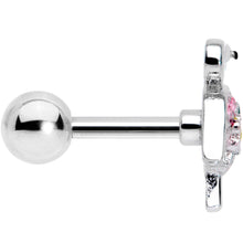 Load image into Gallery viewer, 16G 1/4 Pink Gem Funky Flamingo Cartilage Tragus Earring