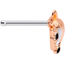Load image into Gallery viewer, 20G 1/4 Rose Gold Tone Fashion Fox Nose Bone