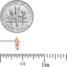 Load image into Gallery viewer, 20G 1/4 Rose Gold Tone Fashion Fox Nose Bone