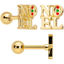 Load image into Gallery viewer, 16G 1/4 Clear Red Gem Noel Christmas Cartilage Tragus Set of 3
