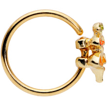 Load image into Gallery viewer, 20G 5/16 Gold Tone Autumn Leaves Fall Nose Hoop