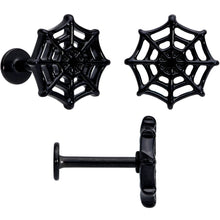 Load image into Gallery viewer, 16G 20G Red Spider Halloween Cartilage Labret Nose Set of 3