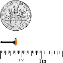 Load image into Gallery viewer, 20G 1/4 Black Happy Little Pumpkin Halloween Nose Bone