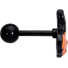 Load image into Gallery viewer, 16G 1/4 Black Cat Surprise Pumpkin Halloween Cartilage Tragus