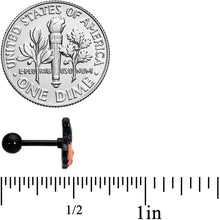 Load image into Gallery viewer, 16G 1/4 Black Cat Surprise Pumpkin Halloween Cartilage Tragus