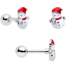 将图片加载到图库查看器,16G 1/4 Reindeer Snowman Christmas Dangle Cartilage Tragus Set of 3