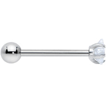 将图片加载到图库查看器,Clear CZ Gem Star Barbell Tongue Ring