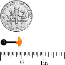 Load image into Gallery viewer, 16G 1/4 Black Bat Ghost Halloween Cartilage Tragus Set of 3