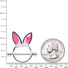 将图片加载到图库查看器,14G 11/16 Easter Bunny Ears Nipple Shield Set