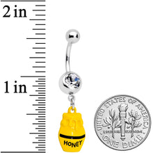 将图片加载到图库查看器,Clear Gem Jar of Honey Dangle Belly Ring