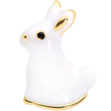 将图片加载到图库查看器,20G 1/4 White Rabbit Easter Bunny Nose Bone