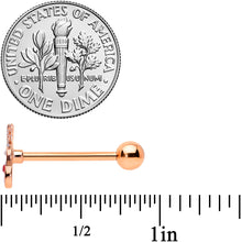 将图片加载到图库查看器,Rose Gold Tone Reindeer Red Nosed Christmas Barbell Tongue Ring