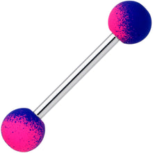 将图片加载到图库查看器,Pink Blue Ombre Soft Finish Barbell Tongue Ring