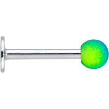 Load image into Gallery viewer, 16G 5/16 Yellow Blue Ombre Soft Finish Labret Monroe Tragus