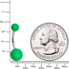 Load image into Gallery viewer, Gorgeous Green Soft Finish Belly Ring