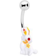 将图片加载到图库查看器,Red Gem White Easter Rabbit Belly Ring