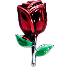 Load image into Gallery viewer, 16G 5/16 Rose Red Flower Valentines Day Labret Monroe Tragus